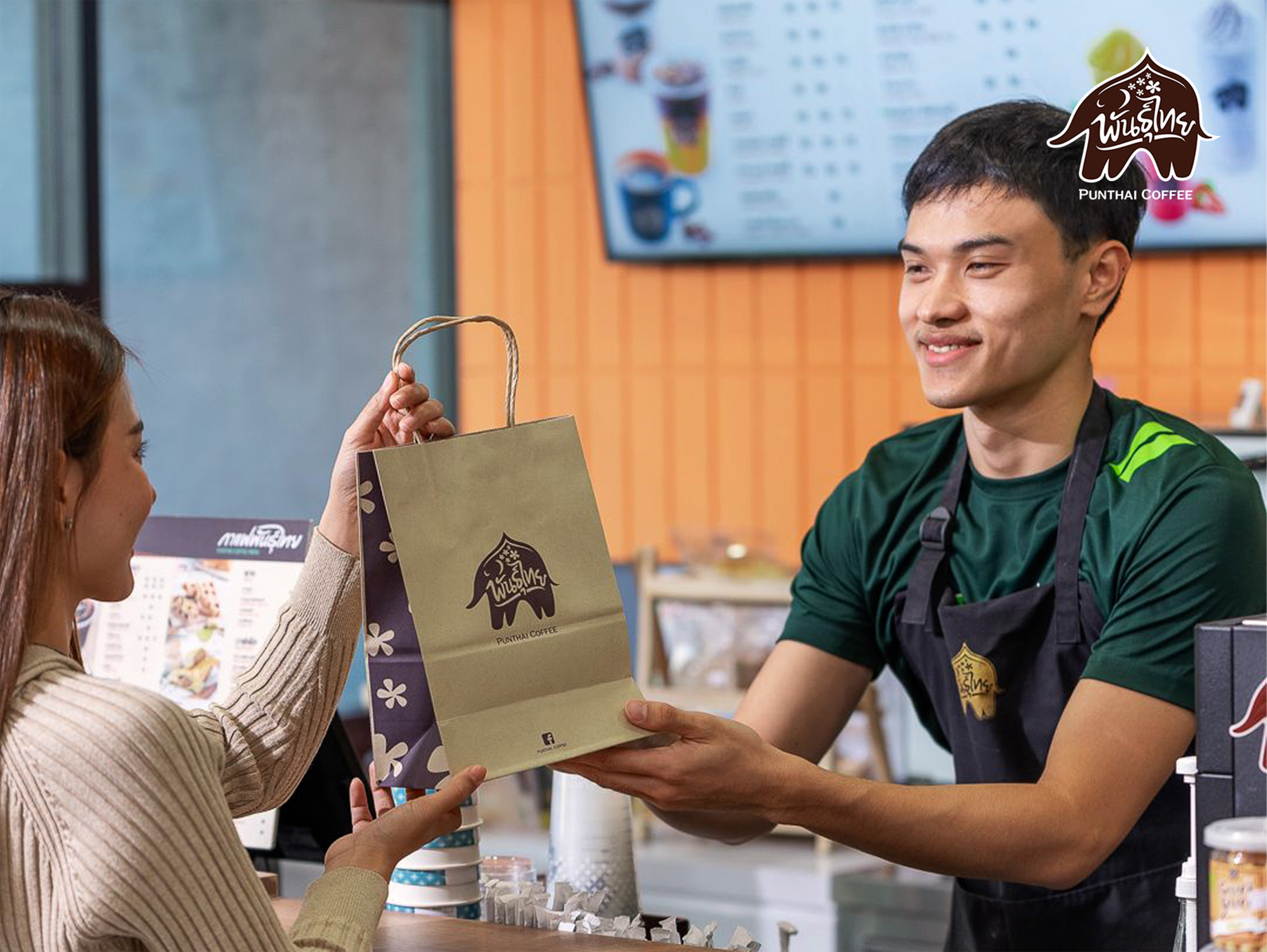 PunThai staff is smiling to customers